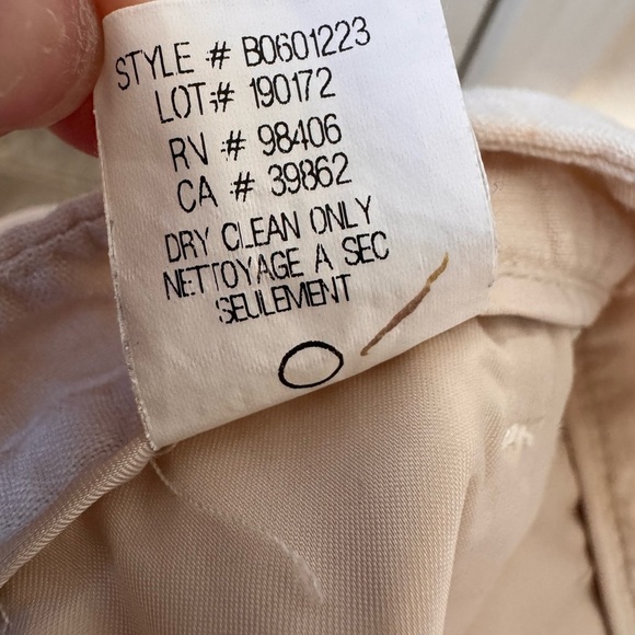 Theory Beige Neutral Linen-Virgin Wool blend straight leg pants size 10 - Picture 5 of 10